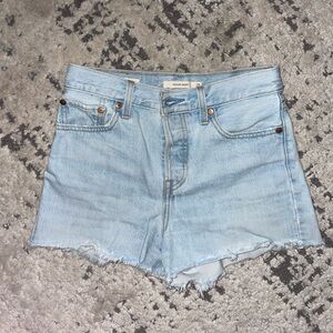 Levi’s Light Wash Wedgie Denim Shorts